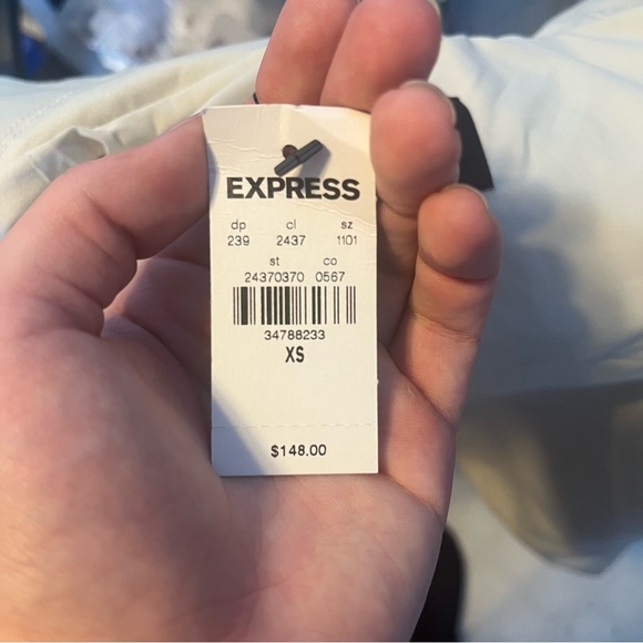 NEW Express Mens XS Jacket Beige Full Zip Stretch Cotton Twill Golf Windbreaker - Picture 11 of 12